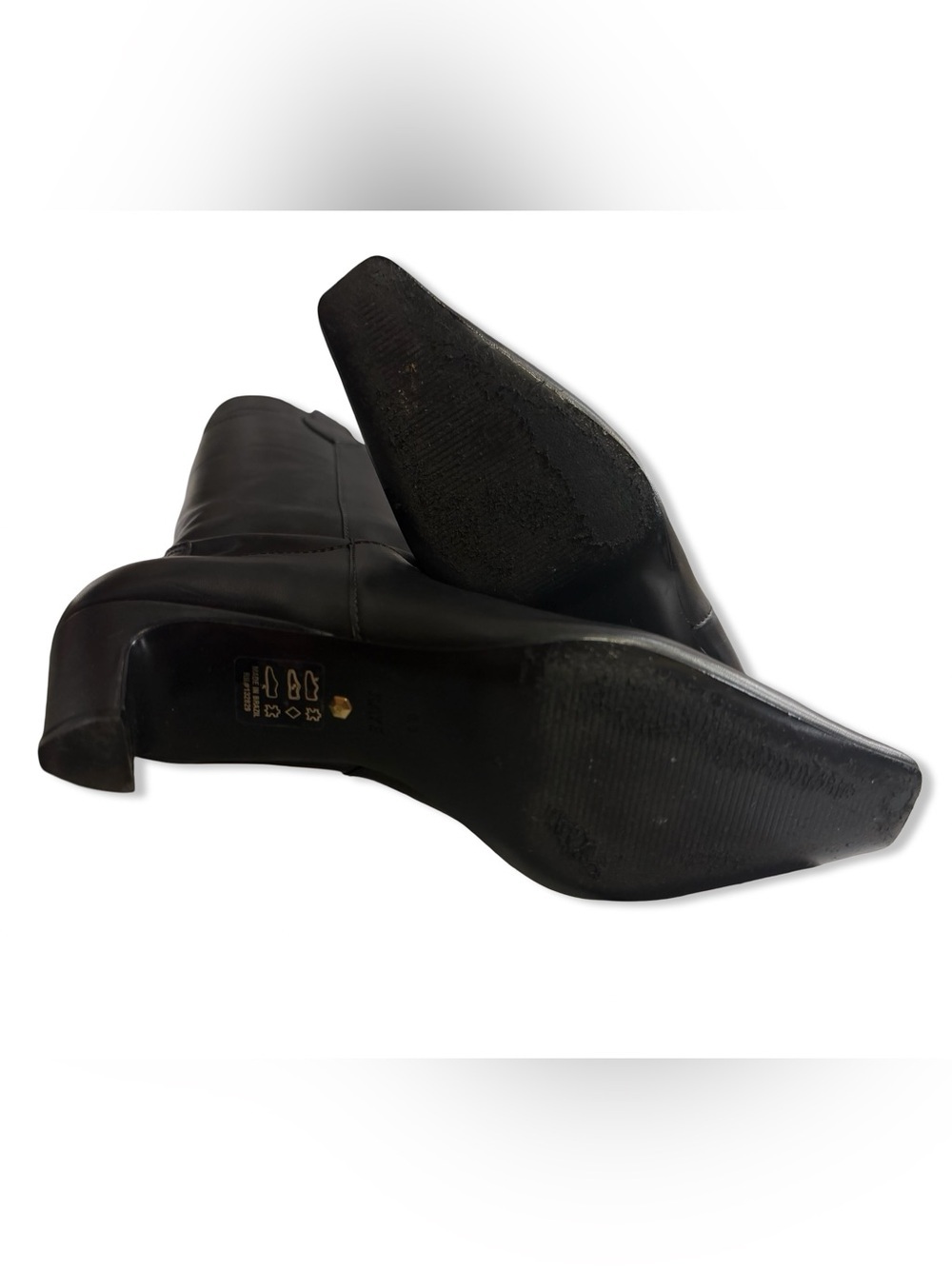 RAYE Luna Boots Black Leather Knee-High Western-Inspired shoes Revolve 6.5 - Picture 7 of 12